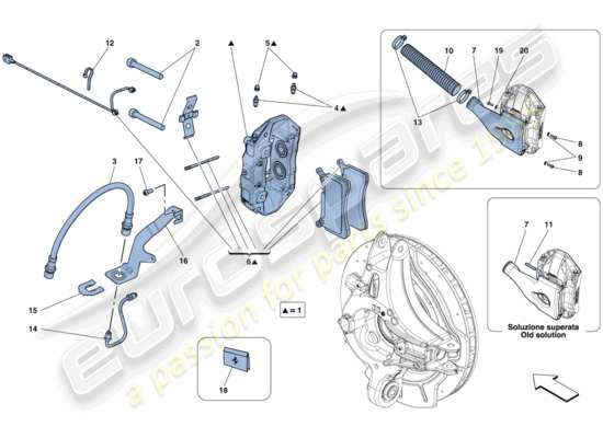 a part diagram from the Ferrari F12 parts catalogue