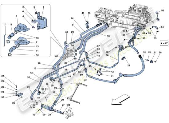 a part diagram from the Ferrari F12 parts catalogue