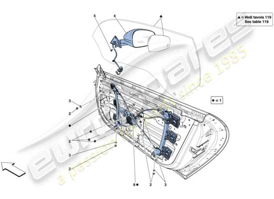 a part diagram from the Ferrari F12 Berlinetta (Europe) parts catalogue