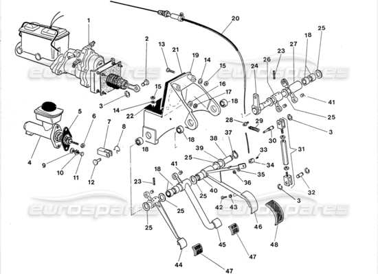 a part diagram from the Lamborghini LM002 parts catalogue