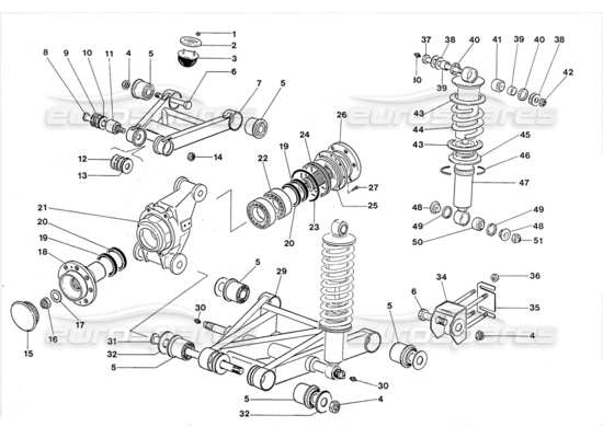 a part diagram from the Lamborghini LM002 parts catalogue