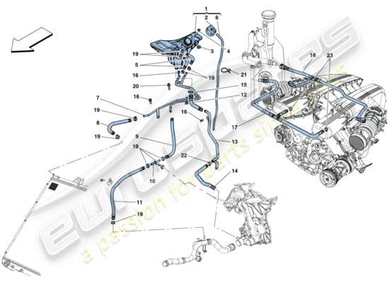 a part diagram from the Ferrari F12 Berlinetta (RHD) parts catalogue