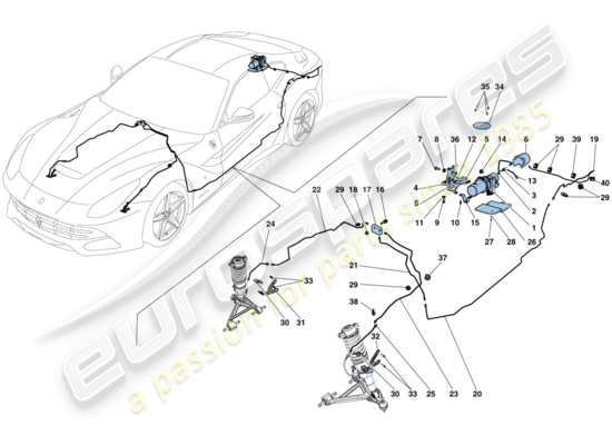 a part diagram from the Ferrari F12 Berlinetta (RHD) parts catalogue