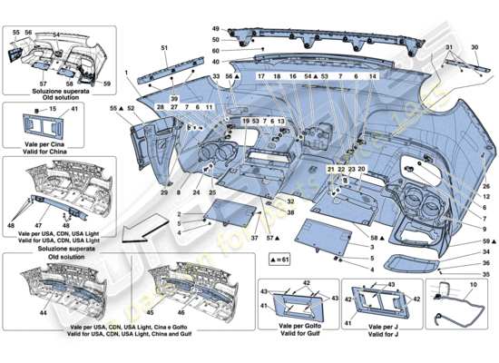 a part diagram from the Ferrari F12 Berlinetta (RHD) parts catalogue