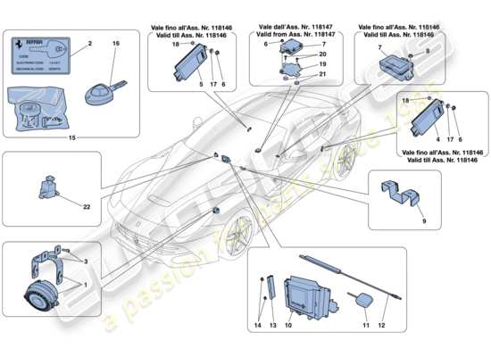 a part diagram from the Ferrari F12 parts catalogue