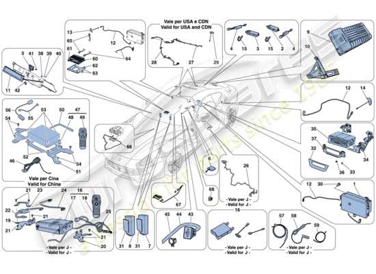 a part diagram from the Ferrari F12 Berlinetta (RHD) parts catalogue