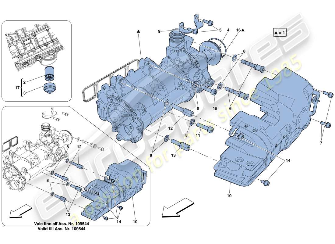 Ferrari F12 Berlinetta (USA) COOLING - OIL PUMP Parts Diagram