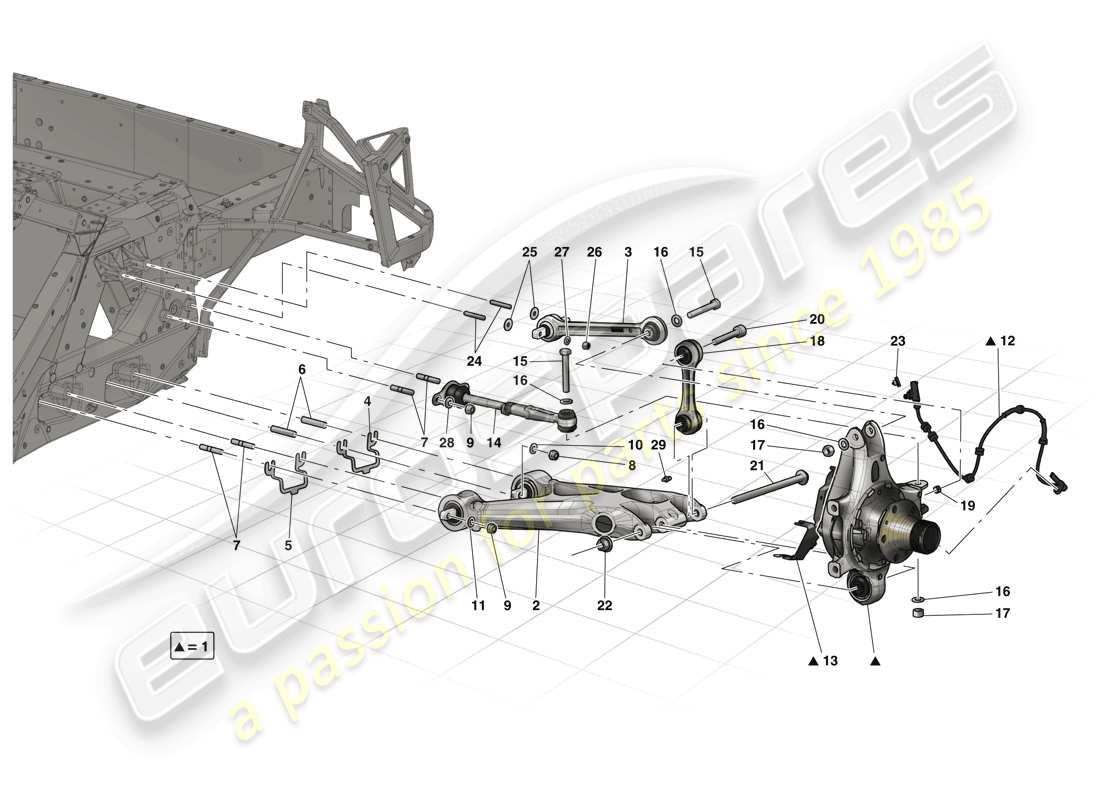 Ferrari LaFerrari (Europe) REAR SUSPENSION - ARMS Parts Diagram