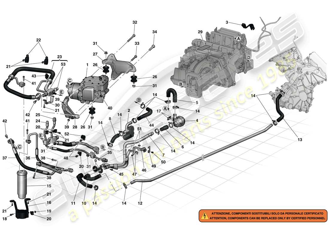 Ferrari LaFerrari (Europe) AC SYSTEM Part Diagram