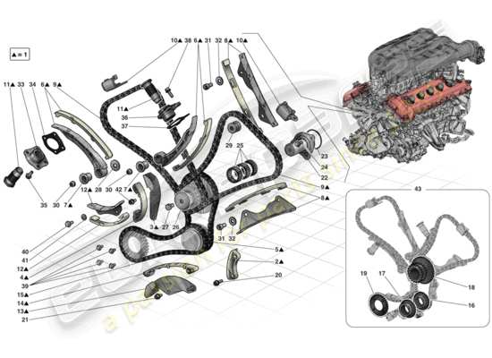 a part diagram from the Ferrari LaFerrari parts catalogue