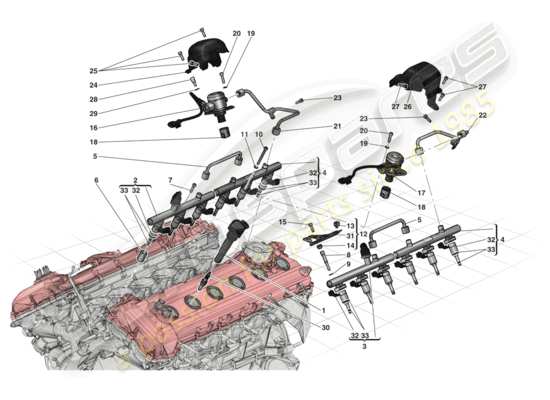 a part diagram from the Ferrari LaFerrari parts catalogue