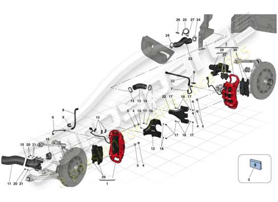 a part diagram from the Ferrari LaFerrari parts catalogue