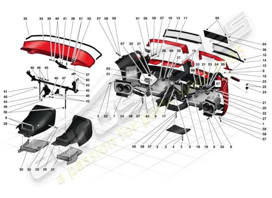 a part diagram from the Ferrari LaFerrari parts catalogue