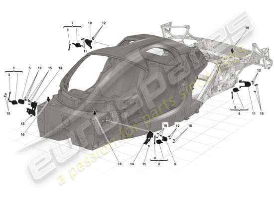 a part diagram from the Ferrari LaFerrari parts catalogue