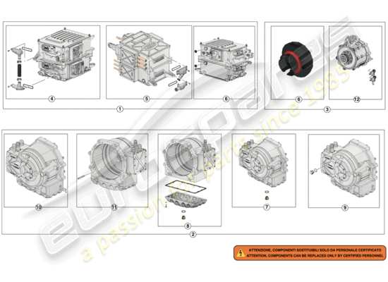 a part diagram from the Ferrari La Ferrari parts catalogue