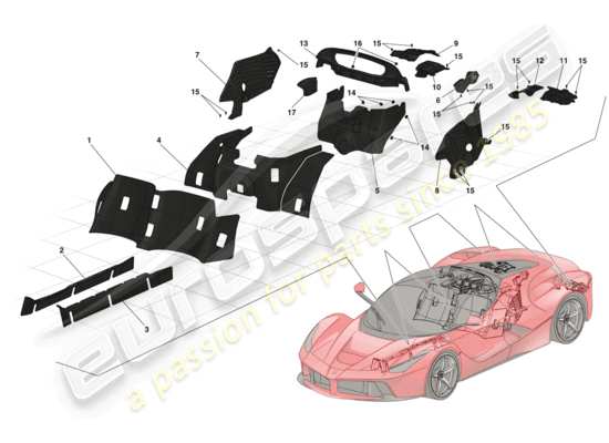 a part diagram from the Ferrari LaFerrari parts catalogue