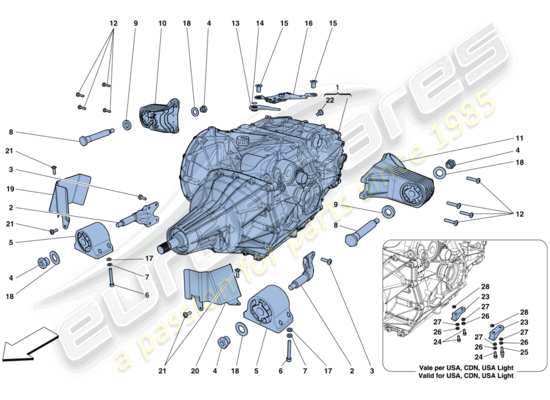 a part diagram from the Ferrari F12 TDF (Europe) parts catalogue