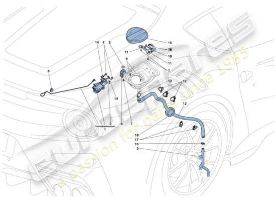 a part diagram from the Ferrari F12 parts catalogue