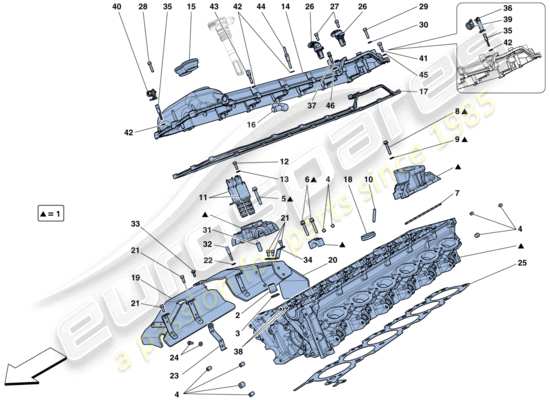 a part diagram from the Ferrari F12 parts catalogue