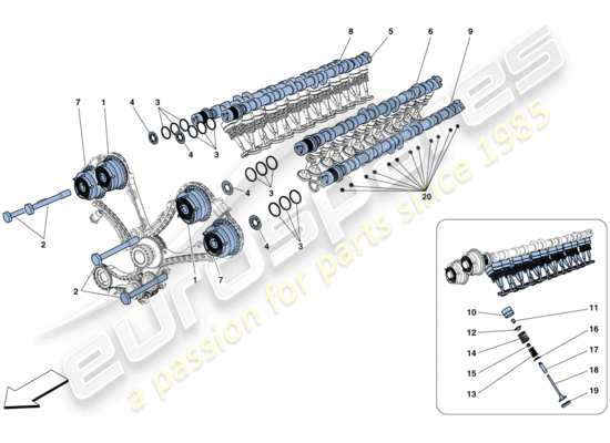 a part diagram from the Ferrari F12 TDF (RHD) parts catalogue