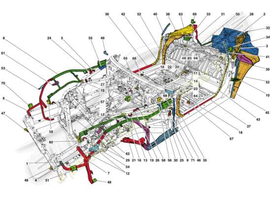 a part diagram from the Ferrari F12 TDF (RHD) parts catalogue