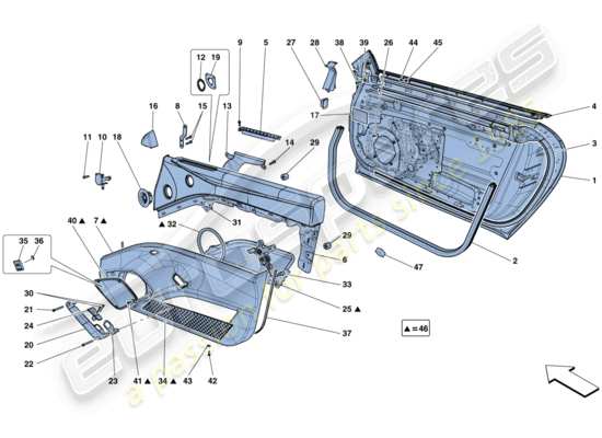 a part diagram from the Ferrari F12 TDF (RHD) parts catalogue