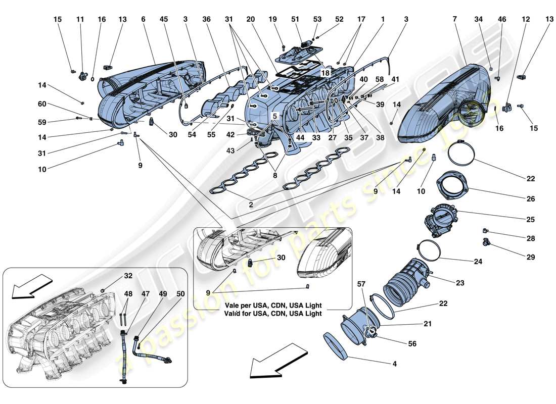 Ferrari F12 TDF (USA) INTAKE MANIFOLD Part Diagram
