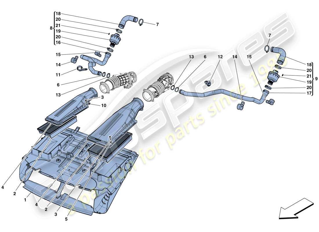 Ferrari F12 TDF (USA) AIR INTAKE Part Diagram