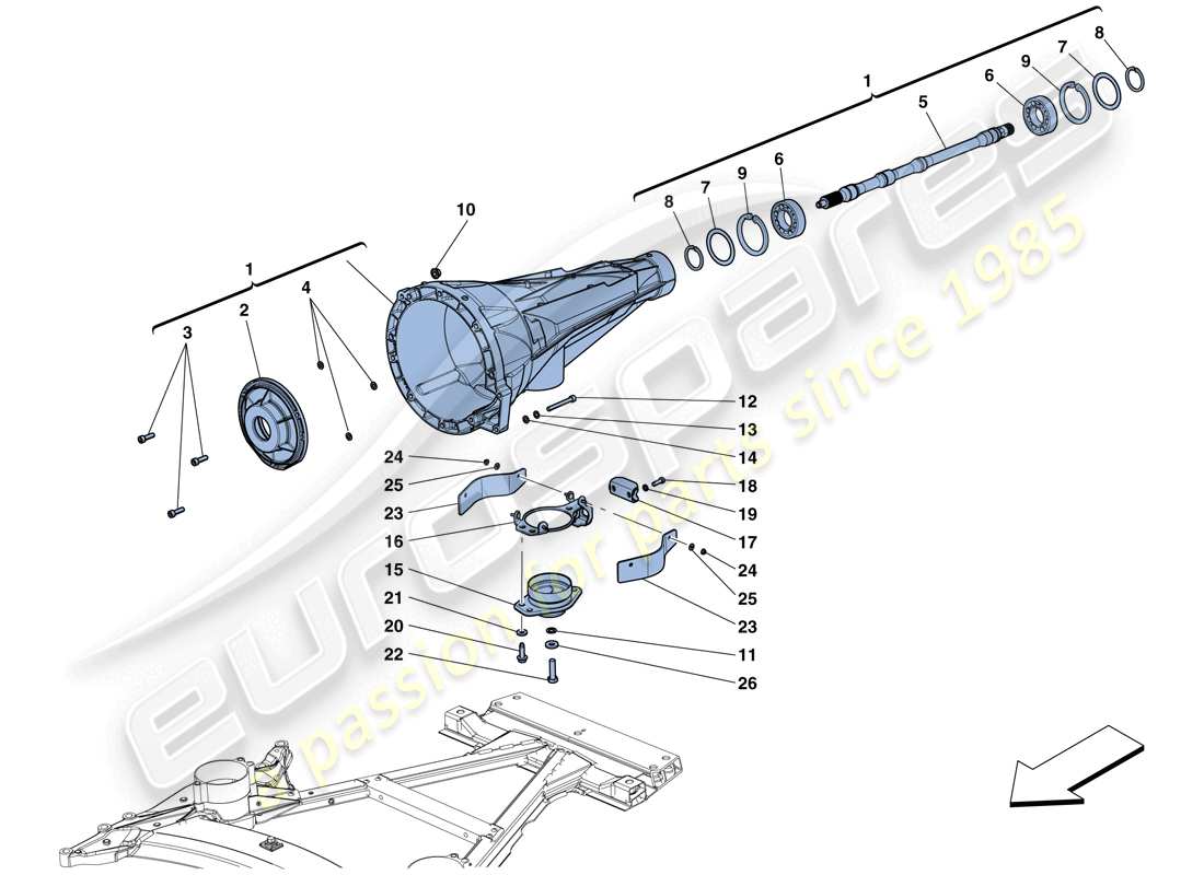 Ferrari F12 TDF (USA) Transmission Housing Part Diagram