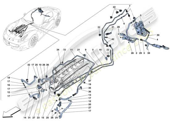 a part diagram from the Ferrari F12 TDF (USA) parts catalogue
