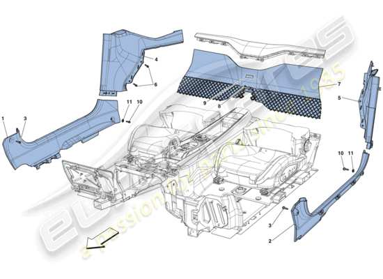 a part diagram from the Ferrari F12 parts catalogue