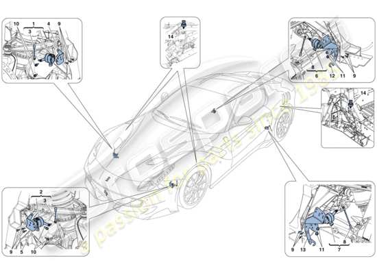 a part diagram from the Ferrari F12 TDF (USA) parts catalogue