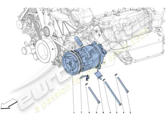 a part diagram from the Ferrari 812 Superfast (Europe) parts catalogue