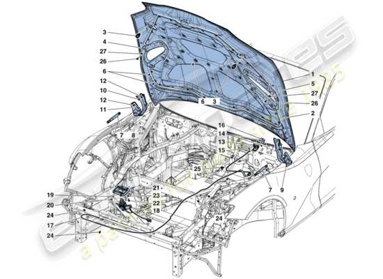 a part diagram from the Ferrari 812 parts catalogue