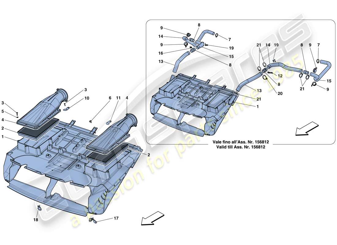 Ferrari 812 Superfast (RHD) AIR INTAKE Part Diagram