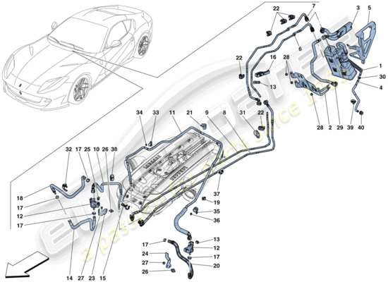 a part diagram from the Ferrari 812 Superfast (RHD) parts catalogue