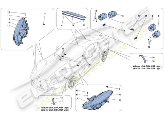 a part diagram from the Ferrari 812 parts catalogue