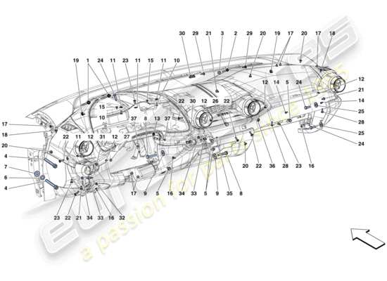 a part diagram from the Ferrari 812 parts catalogue