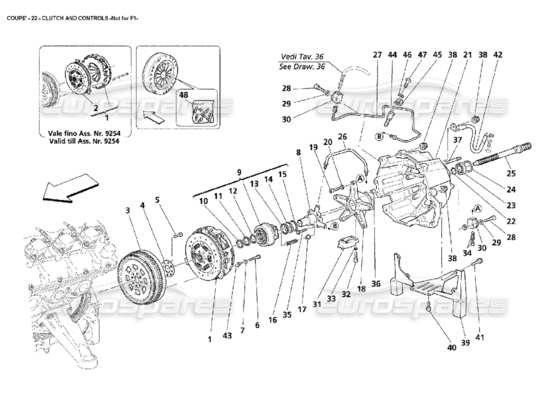 a part diagram from the Maserati 4200 parts catalogue