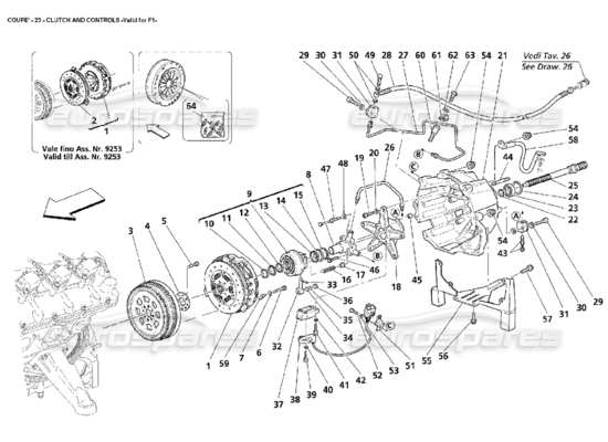 a part diagram from the Maserati 4200 parts catalogue