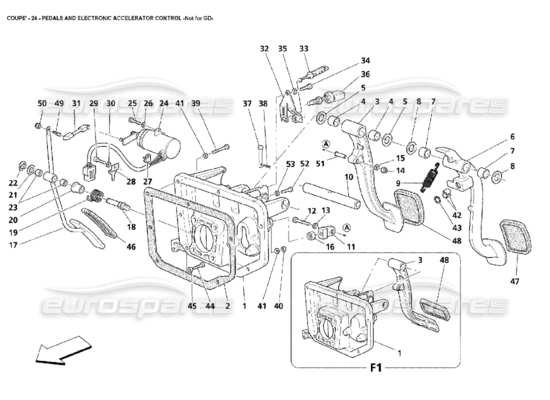 a part diagram from the Maserati 4200 parts catalogue