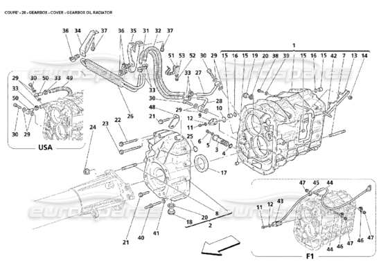 a part diagram from the Maserati 4200 parts catalogue
