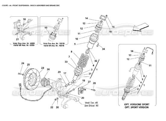 a part diagram from the Maserati 4200 Coupe (2002) parts catalogue