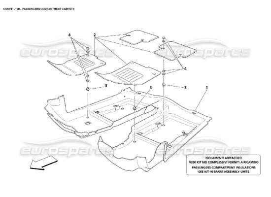 a part diagram from the Maserati 4200 parts catalogue