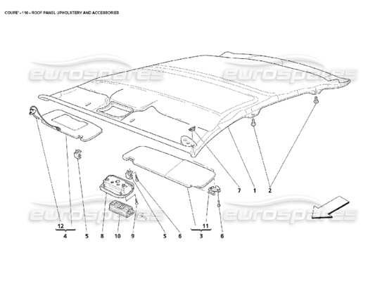 a part diagram from the Maserati 4200 parts catalogue