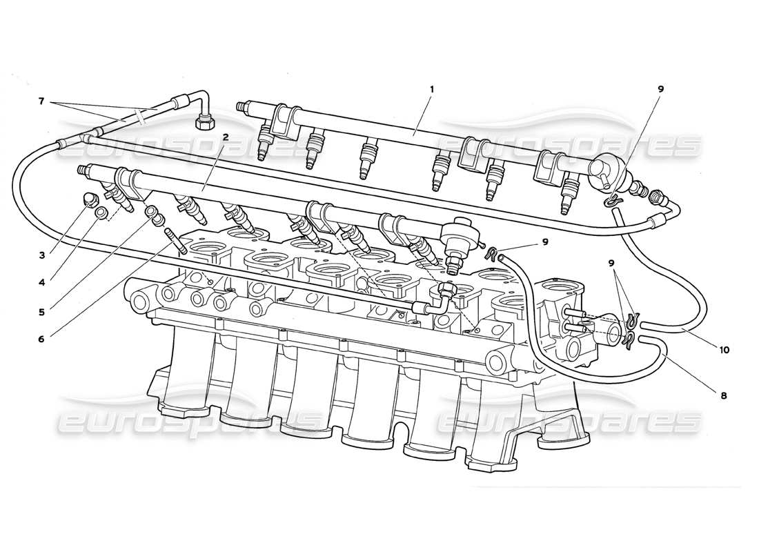 Lamborghini Diablo GT (1999) fuel system Parts Diagram