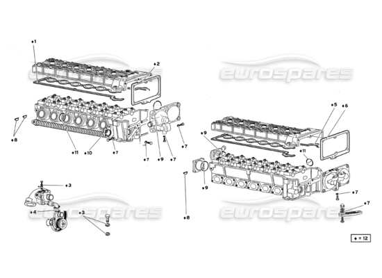 a part diagram from the Lamborghini Diablo parts catalogue