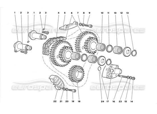 a part diagram from the Lamborghini Diablo GT (1999) parts catalogue