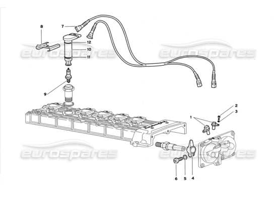 a part diagram from the Lamborghini Diablo parts catalogue