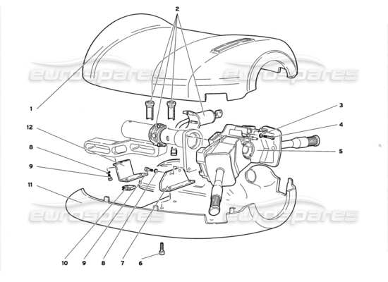 a part diagram from the Lamborghini Diablo parts catalogue